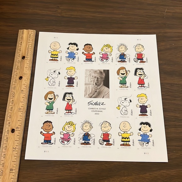 Collectible Charlie Brown Snoopy Charles Schulz centennial 2022 Forever stamps - Picture 2 of 5